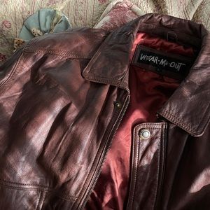 Wear Me Out Genuine Vintage  Leather Jacket Size Large